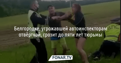 Белгородке, угрожавшей автоинспекторам отвёрткой, грозит до пяти лет тюрьмы