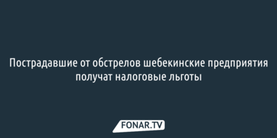 Выплаты пострадавшим от обстрелов шебекинским предприятиям начнут перечислять до конца года