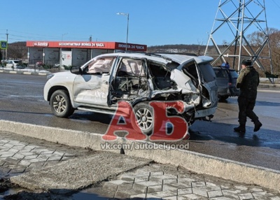 В Шебекине бензовоз протаранил Toyota Prado