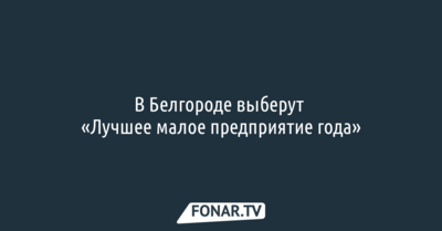 В Белгороде выберут «Лучшее малое предприятие года»