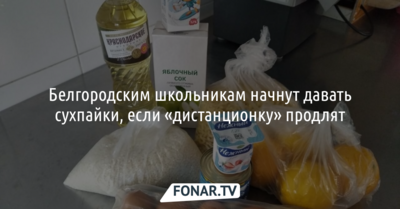 Белгородским школьникам начнут давать сухпайки, если «дистанционку» продлят