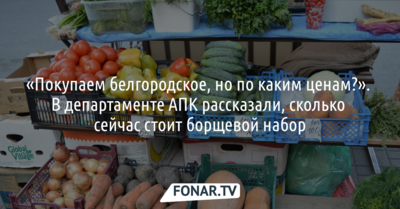 «Покупаем белгородское, но по каким ценам?».  В департаменте АПК рассказали, сколько  сейчас стоит борщевой набор