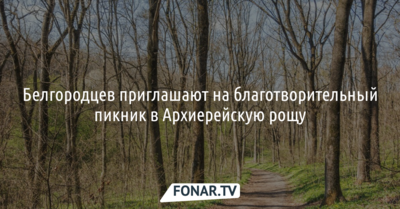 Белгородцев приглашают на благотворительный пикник в Архиерейскую рощу