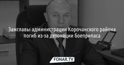 Замглавы администрации Корочанского района погиб из-за детонации боеприпаса
