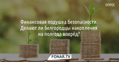 Финансовая подушка безопасности. Есть ли у белгородцев накопления на полгода вперёд? [опрос]