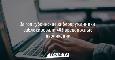 За год губкинские кибердружинники заблокировали 403 «вредоносные» публикации