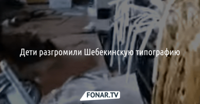 Дети разгромили Шебекинскую типографию