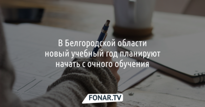 В Белгородской области озвучили планы на новый учебный год