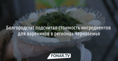 Белгородстат подсчитал «индекс вареника» для регионов Черноземья