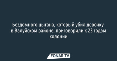 В Белгороде вынесли приговор мужчине, изнасиловавшему и убившему ребёнка в Уразово